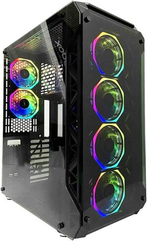 A19 Series Gamma X1 M-ATX/ATX/ITX Computer Gaming Case 2-Sided Glass,USB3.0, with 4 ARGB Light-Emitting 12cm Fans with and 1 ARGB Fan Controller That can Support 10 Ports(A19 Series Gamma X1) in Saudi Arabia