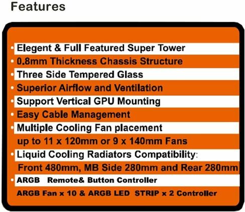 A19 Series Gamma X1 M-ATX/ATX/ITX Computer Gaming Case 2-Sided Glass,USB3.0, with 4 ARGB Light-Emitting 12cm Fans with and 1 ARGB Fan Controller That can Support 10 Ports(A19 Series Gamma X1) in Saudi Arabia