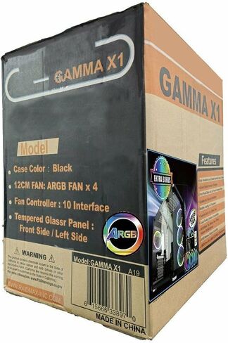 A19 Series Gamma X1 M-ATX/ATX/ITX Computer Gaming Case 2-Sided Glass,USB3.0, with 4 ARGB Light-Emitting 12cm Fans with and 1 ARGB Fan Controller That can Support 10 Ports(A19 Series Gamma X1) in Saudi Arabia