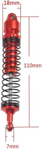 ممتص صدمات أحمر قابل للتعديل لـ 1/10 RC TRX-4 Wraith SCX10 D90 (100 مم) in Kuwait
