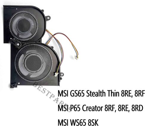 نظام تبريد GPU جديد مطور متوافق مع MSI GS65 Stealth، WS65، P65 Creator (Intel Core 8TH Gen)، MS-16Q1 MS-16Q2 MS-16Q3،1 6Q2-GPU-CW، ترقية 61 و88 شفرة (لا تناسب MS-16Q4) MS-16Q5) in Saudi Arabia