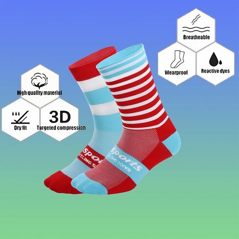 GuaziV Mens Womens Cycling Socks,4-6pcs Running Socks Colourful Athletic Socks Ankle Sport Socks 6-11 in Saudi Arabia