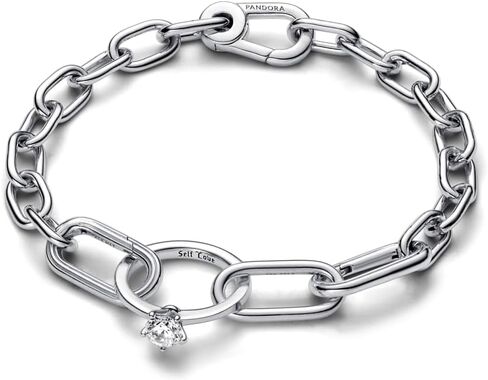 PANDORA Marry Me Double Link Charm - Compatible with PANDORA Me Bracelets - Jewelry for Women - Gift for Women in Your Life - Made with Sterling Silver & Cubic Zirconia, With Gift Box in Saudi Arabia