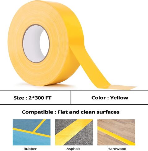 2in x 300FT Pickleball Tape for Outdoor Court, Temporary Pickleball Court Lines, Court Marking Kit for Pickleball, Basketball, Badminton in Saudi Arabia