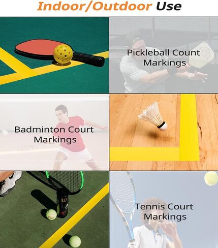 2in x 300FT Pickleball Tape for Outdoor Court, Temporary Pickleball Court Lines, Court Marking Kit for Pickleball, Basketball, Badminton in Saudi Arabia