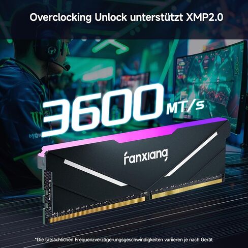 RGB DDR4 RAM 32GB (2x16GB) 3600MHz CL18 V1.35, Desktop Gaming Machine Overclocking Memory, Intel XMP 2.0 & AMD Compatible - Black in Saudi Arabia