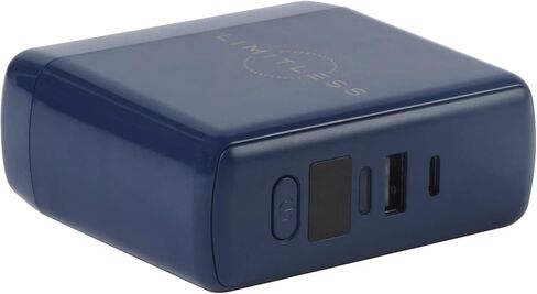 Limitless PowerPro Go 10,000mAh Power Bank 3-in-1 Wall Charger with Type-C Power Delivery, USB-A, & Qi Wireless Charging, Digital Display & Fast Charging for iPhone Android, Samsung (Black) in Saudi Arabia