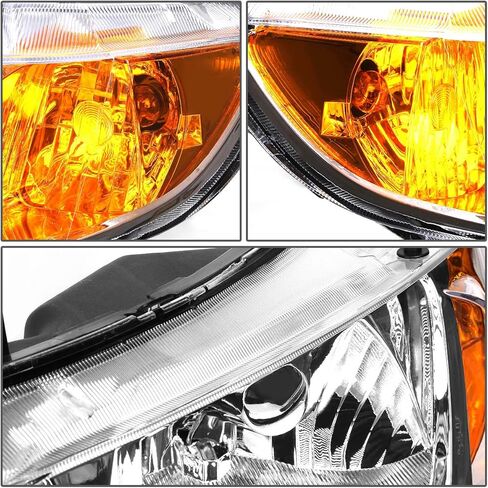 DNA Motoring HL-OH-HC064D-SM-AM دخان عدسة العنبر المصابيح الأمامية لاستبدال 06-11 سيفيك سيدان ذات 4 أبواب in Saudi Arabia
