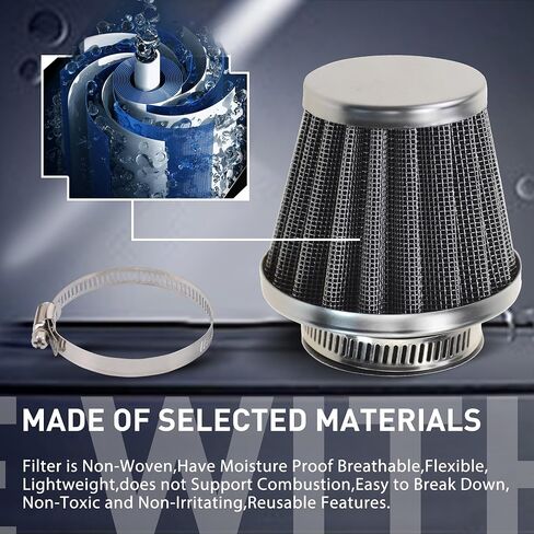 WOOSTAR 42mm Air Filter Replacement for 4 Stroke GY6 125cc 150cc Taotao Go Kart Scooter 152QMI 157QMJ Engine in Saudi Arabia