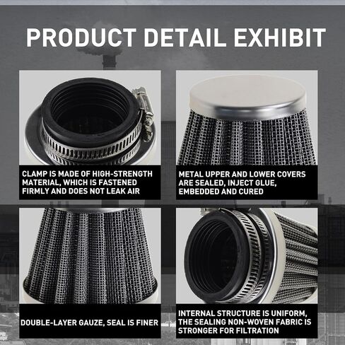 WOOSTAR 42mm Air Filter Replacement for 4 Stroke GY6 125cc 150cc Taotao Go Kart Scooter 152QMI 157QMJ Engine in Saudi Arabia