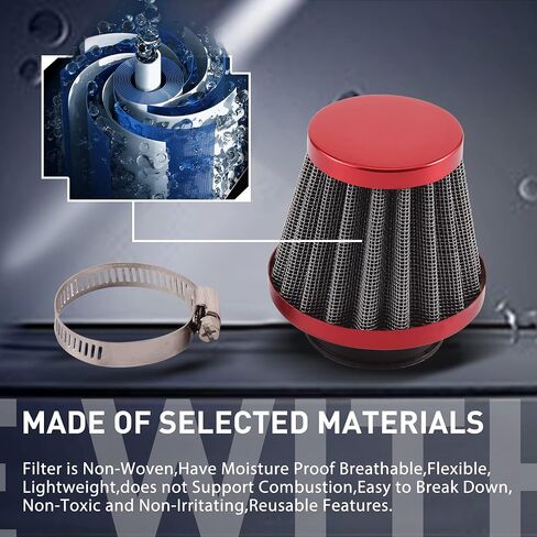 WOOSTAR 42mm Air Filter Replacement for 4 Stroke GY6 125cc 150cc Taotao Go Kart Scooter 152QMI 157QMJ Engine in Saudi Arabia