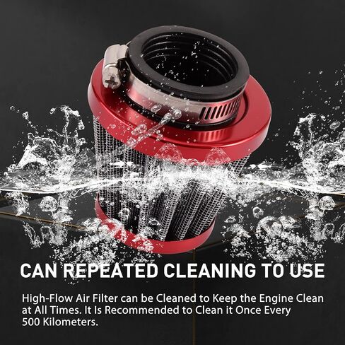 WOOSTAR 42mm Air Filter Replacement for 4 Stroke GY6 125cc 150cc Taotao Go Kart Scooter 152QMI 157QMJ Engine in Saudi Arabia