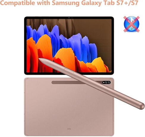 PCTC Galaxy Tab S7 S Pen Replacemen Stylus for Samsung S7+ Plus (EJ-PT870) S8 S8+ Ultra Touch + Tips/Nibs(WithoutBluetooth)(Mystic Bronze) in Saudi Arabia