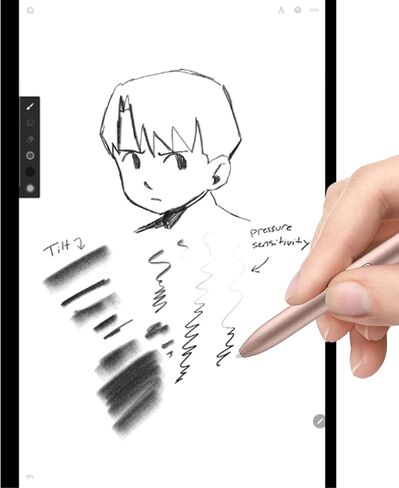 PCTC Galaxy Tab S7 S Pen Replacemen Stylus for Samsung S7+ Plus (EJ-PT870) S8 S8+ Ultra Touch + Tips/Nibs(WithoutBluetooth)(Mystic Bronze) in Saudi Arabia