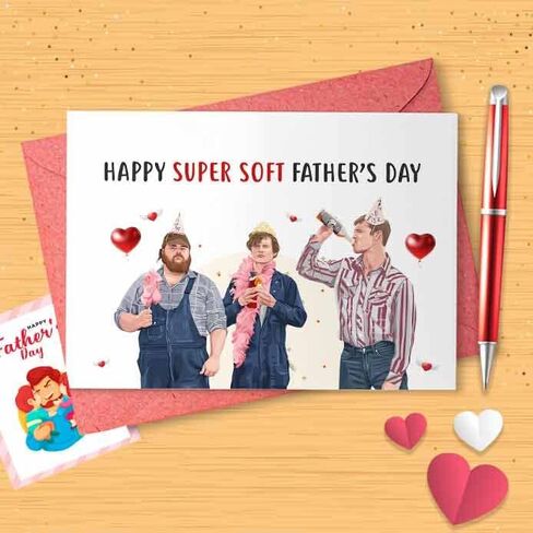 Funny Super Soft Father's Day Card - Card For Husband, Card For Him, Father's Day Card, Funny Card For Him, Funny Father's Day, Gift For Dad [00462] in Saudi Arabia
