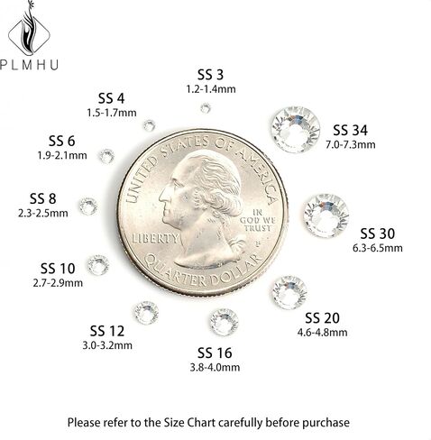 2880pcs Flat Back Rhinestones Glitter Round Crystal Gems Glass Rhinestones for Crafts Nail Art Clothes Shoes DIY Decorations, Aquamarine, SS6, 1.9-2.1mm in Saudi Arabia