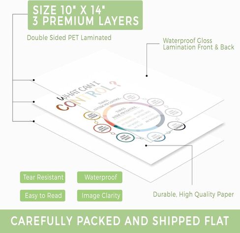 ملصقات مخطط مشاعر الصحة العقلية - 10 قطع من الرسوم البيانية لمهارات التعامل مع المشاعر للمنزل والمكتب وزاوية التهدئة التي يجب اقتناؤها لتزيين الحائط، وهدايا علم النفس للمعالج ومستشار المدرسة والأخصائي الاجتماعي in Kuwait