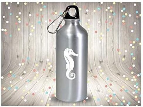 Seahorse Vinyl Decal | White | Made in USA by Foxtail Decals | for Car Windows, Tablets, Laptops, Water Bottles, etc. | 2.1 x 4.5 inch in Saudi Arabia