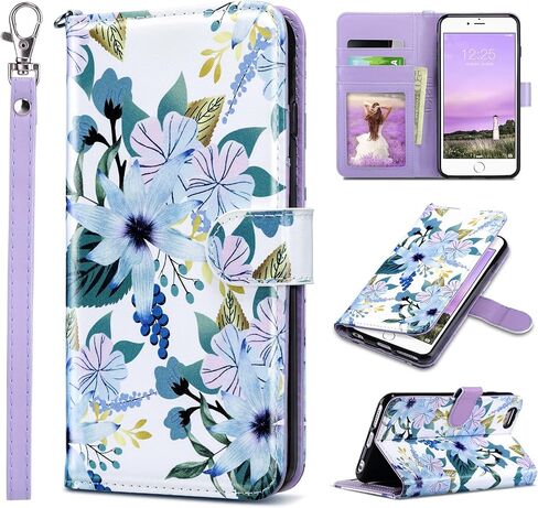 ULAK iPhone 6s Wallet Case, iPhone 6 Wallet, Flip PU Leather iPhone 6S Wallet Case with Card Holder Kickstand Designed Wrist Strap Shockproof Protective Cover for iPhone 6/6s 4.7inch, Rose Gold in Saudi Arabia