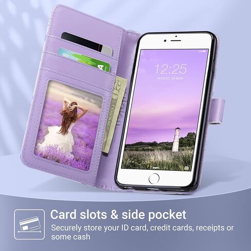 ULAK iPhone 6s Wallet Case, iPhone 6 Wallet, Flip PU Leather iPhone 6S Wallet Case with Card Holder Kickstand Designed Wrist Strap Shockproof Protective Cover for iPhone 6/6s 4.7inch, Rose Gold in Saudi Arabia