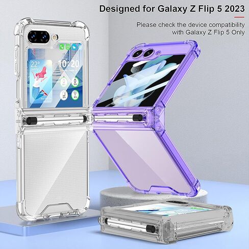 for Samsung Galaxy Z Flip 4 Clear Case with Pen and Ring,Ultra Thin Transparent Anti-Fall Phone Protective Cover for Samsung Galaxy Z Flip 4 5G (ZFlip4-Ring-Clear) in Saudi Arabia
