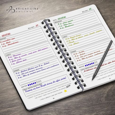 Official Food Journal | Daily Meal Planner and Food Journal for Bright Line Eaters | 90 Days | Black | Use to Stay Accountable and Track Food, Water, and Weight Loss (Black) in Saudi Arabia
