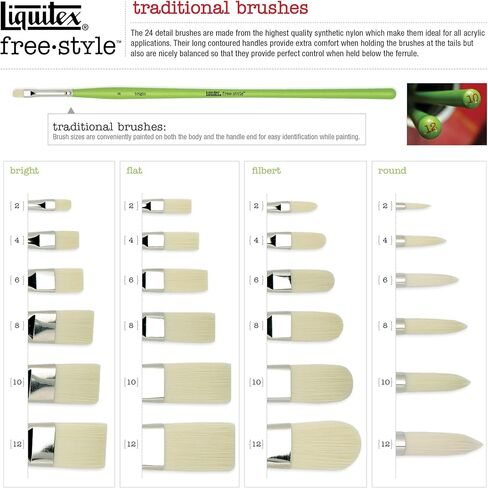 مجموعة فرشاة ليكويتكس الاحترافية التقليدية التقليدية المكونة من 4 قطع in Kuwait