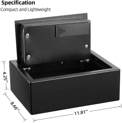 Security Biometric Fingerprint Safe for Home and Company, Electronic Security Safe Box Wall or Cabinet Fixed Design, 0.25 Cubic Feet in Saudi Arabia