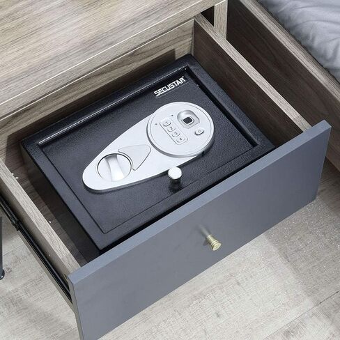 Security Biometric Fingerprint Safe for Home and Company, Electronic Security Safe Box Wall or Cabinet Fixed Design, 0.25 Cubic Feet in Saudi Arabia