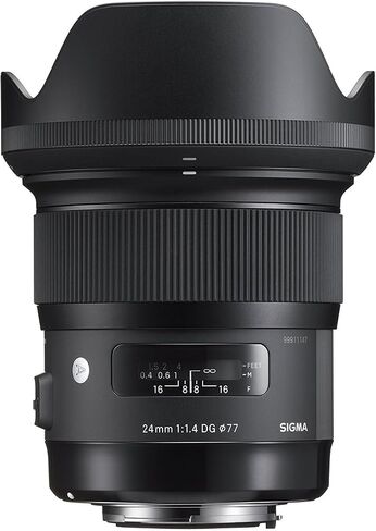 عدسة سيجما 24 ملم f/1.4 DG HSM Art لكاميرات Canon DSLR مع قاعدة توصيل USB وفلتر عدسة وحزمة ملحقات (5 قطع) in Saudi Arabia