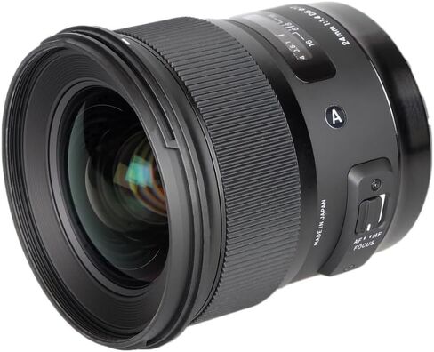 عدسة سيجما 24 ملم f/1.4 DG HSM Art لكاميرات Canon DSLR مع قاعدة توصيل USB وفلتر عدسة وحزمة ملحقات (5 قطع) in Saudi Arabia