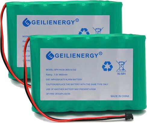 7.2V Battery Compatible for 6PH-AA1500-H-C28 DSC9047 Power-Series Security Alarm System DSC-9047 DSC9047 6PHAA1500HC28 6PH-AA1500-H-C28 ADT DSC Back-Up SCW9045 SCW9047 1-Pack in Kuwait