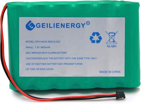 7.2V Battery Compatible for 6PH-AA1500-H-C28 DSC9047 Power-Series Security Alarm System DSC-9047 DSC9047 6PHAA1500HC28 6PH-AA1500-H-C28 ADT DSC Back-Up SCW9045 SCW9047 1-Pack in Kuwait