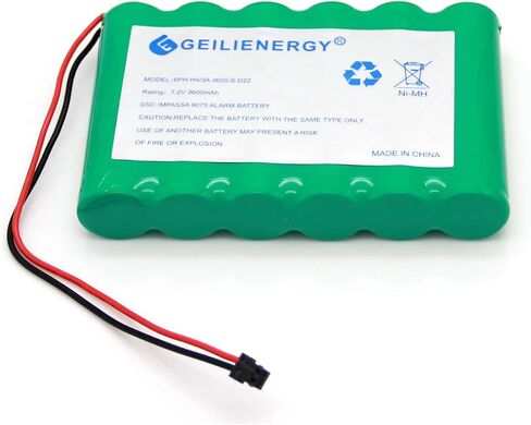 7.2V Battery Compatible for 6PH-AA1500-H-C28 DSC9047 Power-Series Security Alarm System DSC-9047 DSC9047 6PHAA1500HC28 6PH-AA1500-H-C28 ADT DSC Back-Up SCW9045 SCW9047 1-Pack in Kuwait
