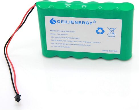 7.2V Battery Compatible for 6PH-AA1500-H-C28 DSC9047 Power-Series Security Alarm System DSC-9047 DSC9047 6PHAA1500HC28 6PH-AA1500-H-C28 ADT DSC Back-Up SCW9045 SCW9047 1-Pack in Kuwait