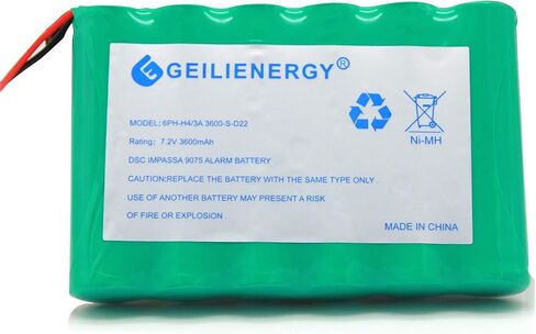 7.2V Battery Compatible for 6PH-AA1500-H-C28 DSC9047 Power-Series Security Alarm System DSC-9047 DSC9047 6PHAA1500HC28 6PH-AA1500-H-C28 ADT DSC Back-Up SCW9045 SCW9047 1-Pack in Kuwait