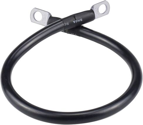 كابل بطارية Cllena 2 AWG - أطراف حلقية 3/8 بوصة لبنوك بطاريات القوارب البحرية للسيارة الشمسية RV (18 بوصة) in Saudi Arabia