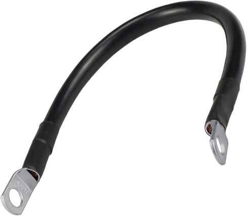 كابل بطارية Cllena 2 AWG - أطراف حلقية 3/8 بوصة لبنوك بطاريات القوارب البحرية للسيارة الشمسية RV (18 بوصة) in Saudi Arabia