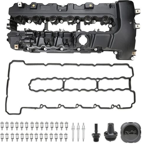 غطاء صمام المحرك متوافق مع BMW 135i 2008-2013 335i 2007-2015 335is 2011-2013 335xi 2007-2008 535i 2008-2010 M2 2016-2019 X6 2008-2012 3.0L Gas Turbo OE جزء 1112756 5284 in Saudi Arabia
