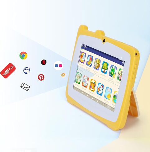 C idea Kids Tablets,7 Inches Toddler Android 12, Dual Cameras, 32GB Large Storage, Iwawa Pre-Installed, Parental Control, Children Learning Educational Tablets in Kuwait