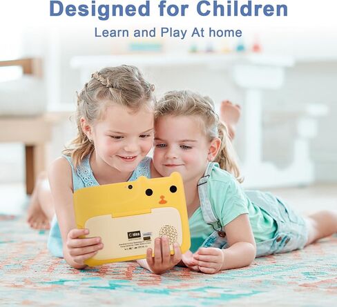 C idea Kids Tablets,7 Inches Toddler Android 12, Dual Cameras, 32GB Large Storage, Iwawa Pre-Installed, Parental Control, Children Learning Educational Tablets in Kuwait