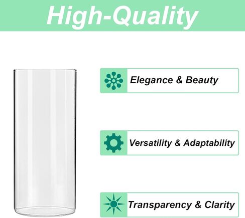 Glass Cylinder Vases for Centerpieces Set of 3,Hurricane Candle Holder Vase,Floating Candle Vases for Flowers for Wedding Party Home Decor,Gift(4"/6"/8" High) in Saudi Arabia