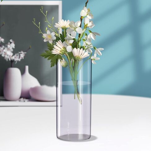 Glass Cylinder Vases for Centerpieces Set of 3,Hurricane Candle Holder Vase,Floating Candle Vases for Flowers for Wedding Party Home Decor,Gift(4"/6"/8" High) in Saudi Arabia