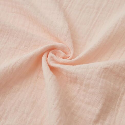 Neutral Cotton Soft Muslin Swaddle Blankets，2 Pack of 47 * 47 Inch Large Muslin Blankets,Muslin Baby Blanket for Newborn Cribs(Pink & White) in Saudi Arabia