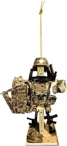 Car Rear View Mirror Hanging Ornament, Personalized Army Backpack Boost Decor, Military American Soldier Christmas Ornament Gift, Car Interior Rearview Pendant Accessories (Style A) in Saudi Arabia