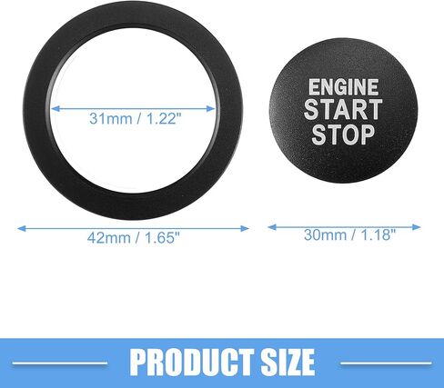 Engine Start Stop Ignition Button Overlay Cover Decal Interior Trim Sticker for Lexus IS200t IS250 IS300 IS350 is-F 2014-up Aluminum Alloy Black in Saudi Arabia