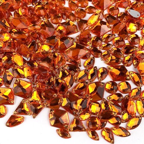 60PC Mix Shapes Sew On Crystal Rhinestone Flatback with Holes Sewing Acrylic Sewing Crystal for Clothes&Bags,Shoes,DIY Crafts 7~21mm (Royal Blue) in Saudi Arabia