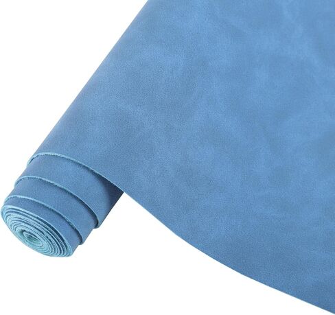 CDY Frosted Faux Leather Sheets: 35x135cm Black Soft Faux Suede Fabric Synthetic Material PU Solid Color Faux Leather Roll for Upholstery Crafts, DIY Sewing (Grey) in Saudi Arabia