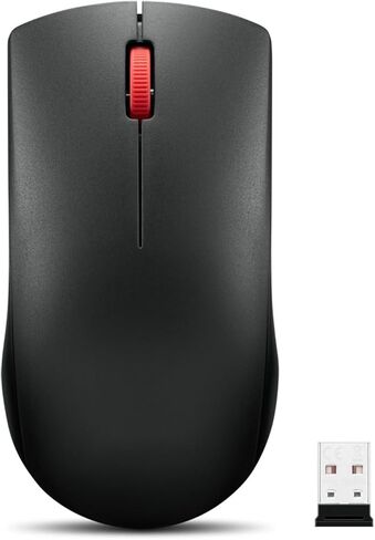 Lenovo Bluetooth Silent Mouse (WL300) - 5 Button Computer Mouse with Silent Left & Right Click – Sculpted Grip, Microsoft Swift Pair, Up to 1600 DPI (Grey) in Saudi Arabia