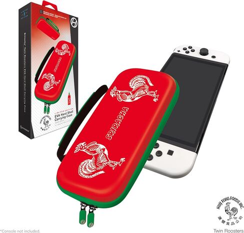 Hyperkin Edition Limited Sriracha EVA Hard Shell Console, Travel Carrying Case – Officially Licensed - For Nintendo Switch® OLED Model/Nintendo Switch Lite®/Nintendo Switch® (Twin Roosters) in Saudi Arabia